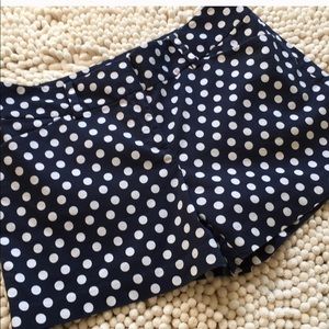Ann Taylor navy polka dot signature shorts.